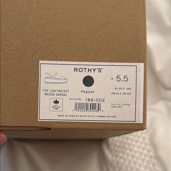 Rothy's Wedge Sandal in Pepper - Picture 2 of 13